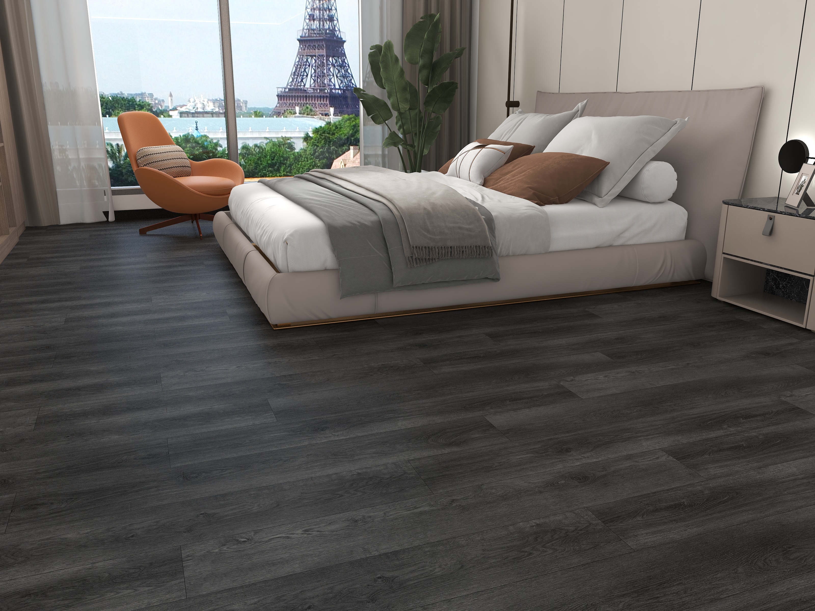 Laminat Holzoptik Laminatböden Melaminharz Click- System Falun Anthrazit